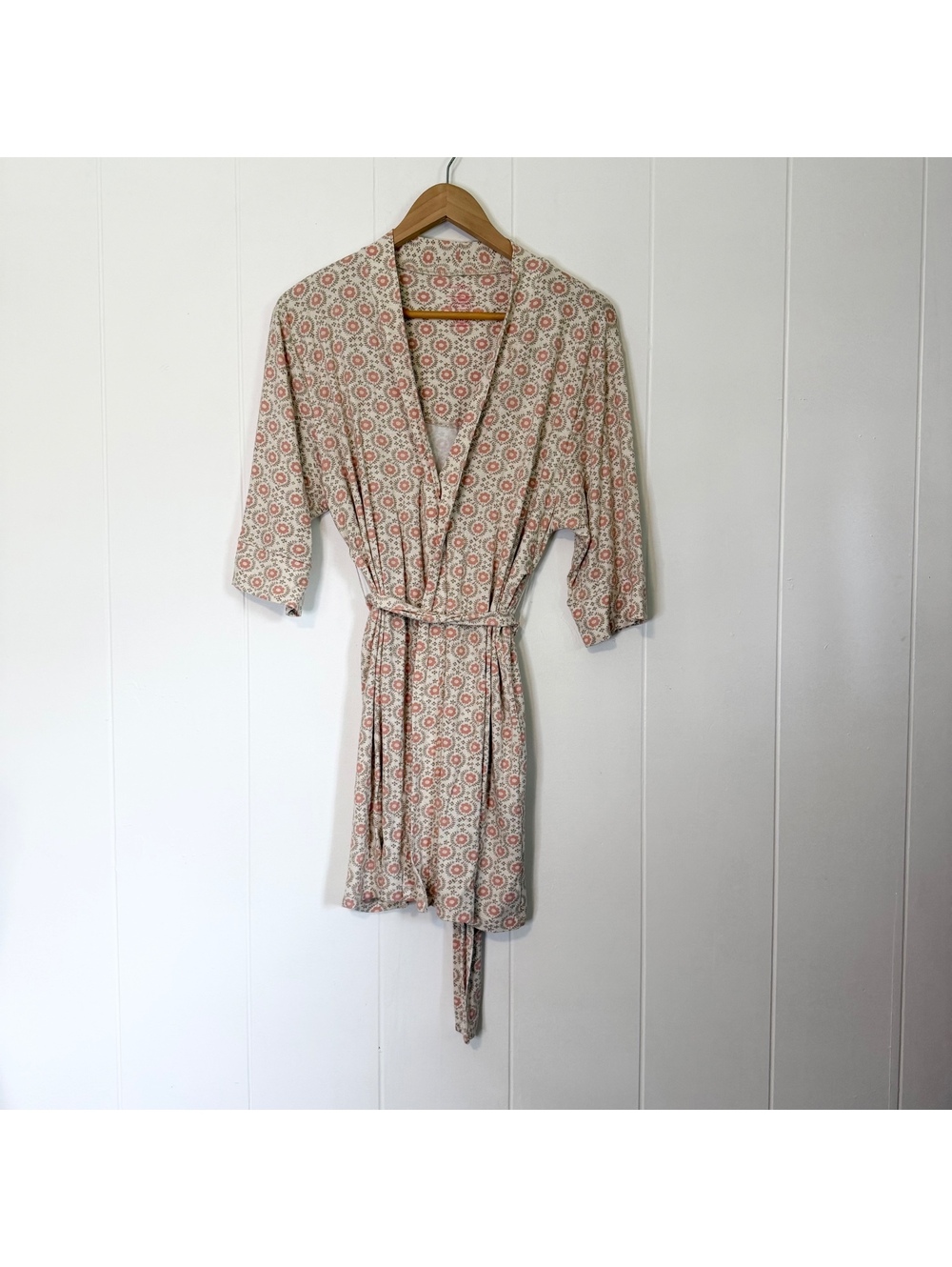 Everly Grey Bohemian Floral Boho Open Short Robe Intimates Women's Medium